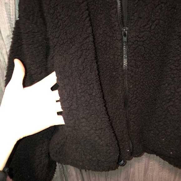 Urban Outfitters black fuzzy jacket - Picture 3 of 4